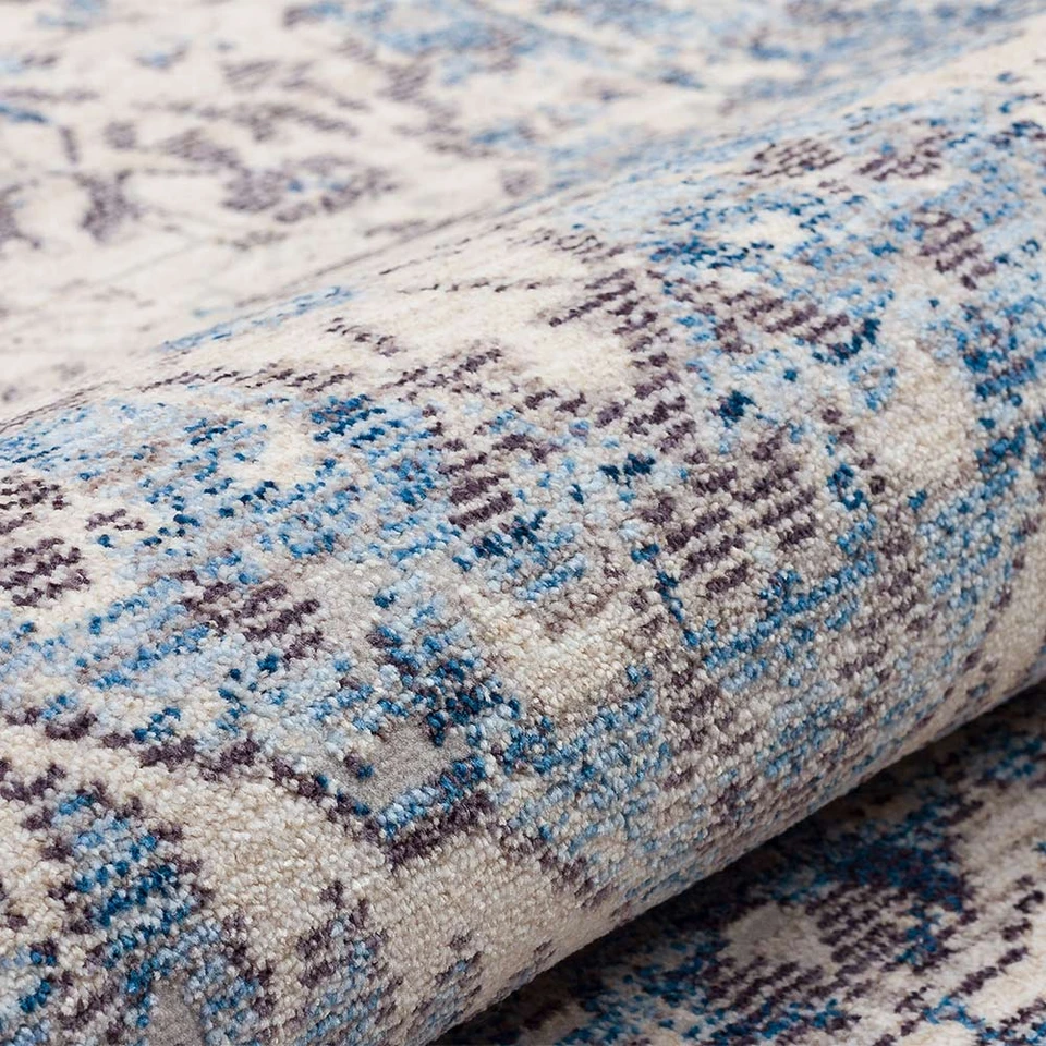 Heritage HRTG106 Ivory Grey Blue Rug by Concept Looms