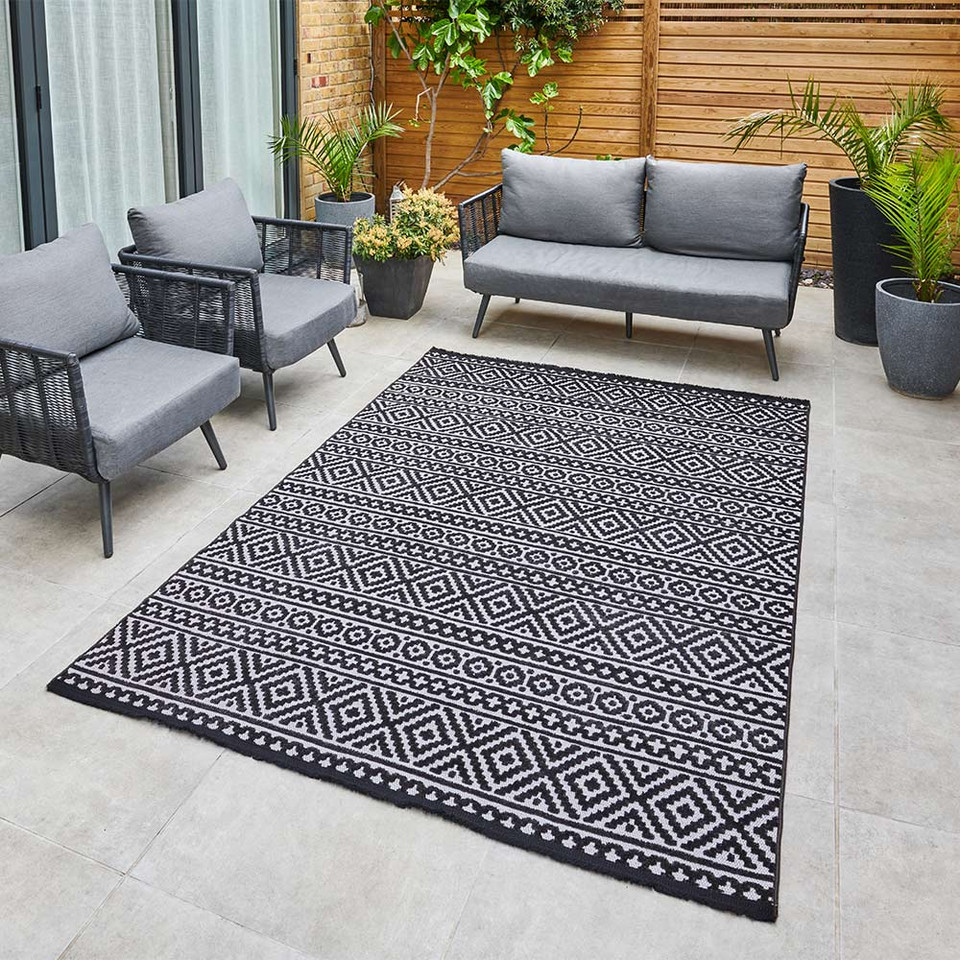 Jazz Indoor Outdoor JAZ03 Grey Rug by Concept Looms