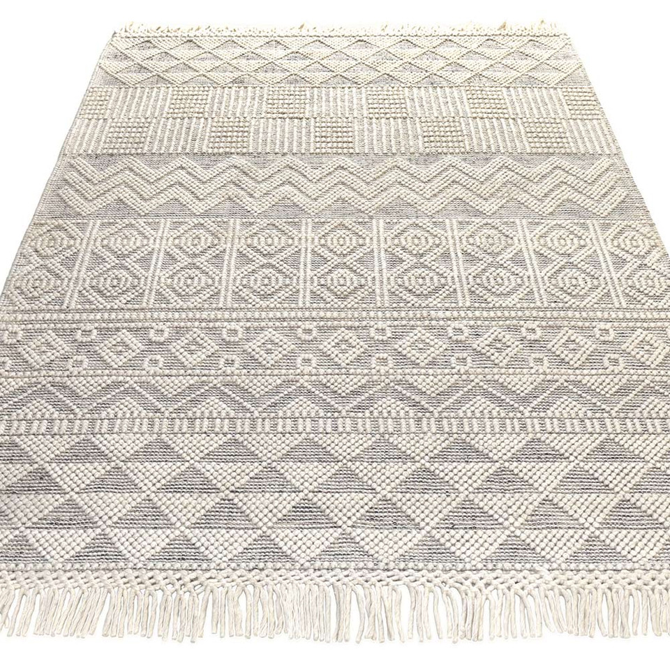 Anya Anya01 Natural Flatweave Geo Rug