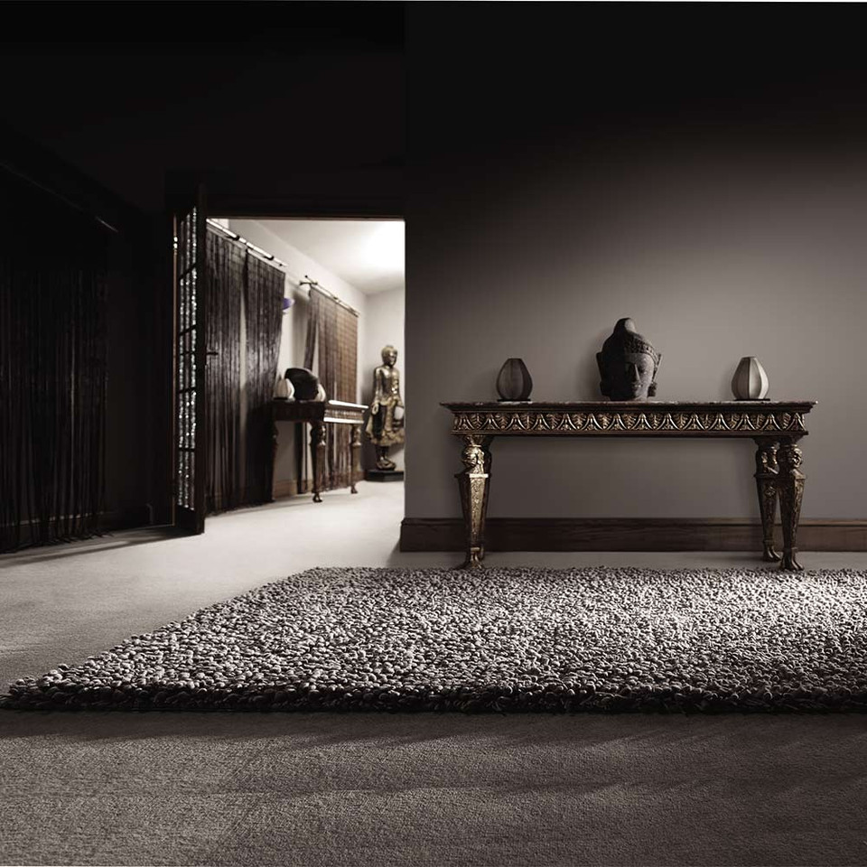 Rug Guru Maine Dove Grey Chunky Soft Wool Rug