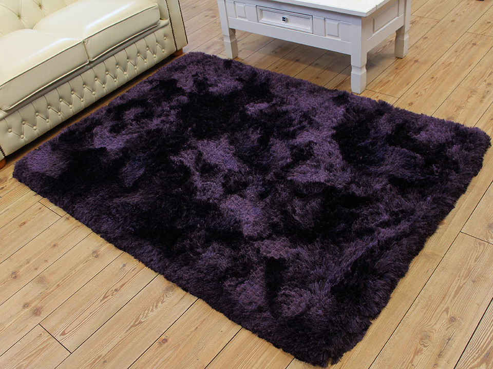 Ultra Thick Plush Shaggy Rug Purple