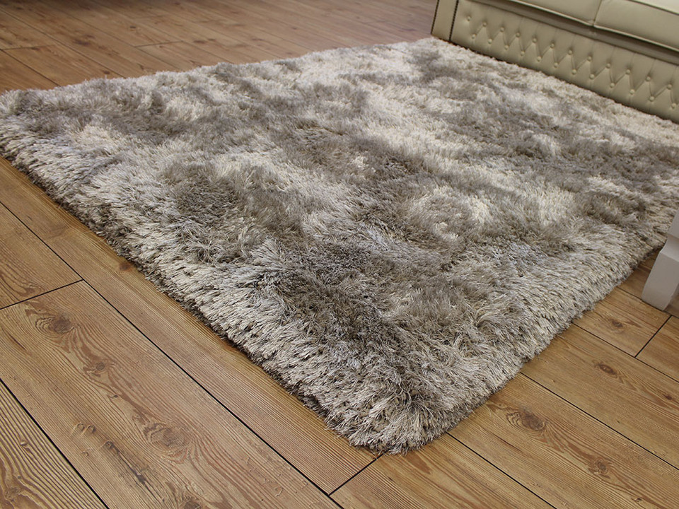 Ultra Thick Plush Shaggy Rug Sand Beige