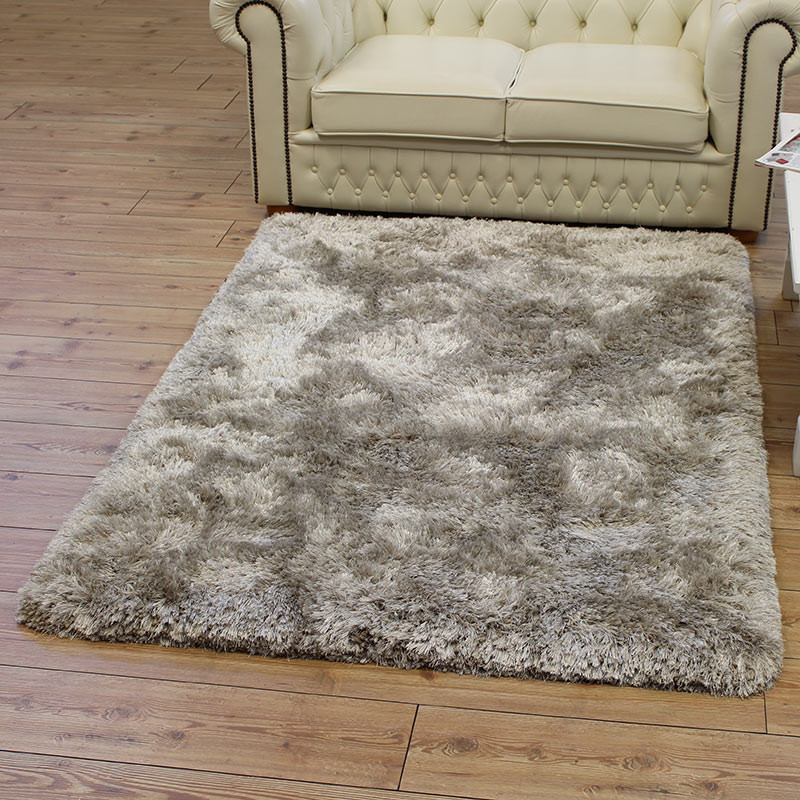 Ultra Thick Plush Shaggy Rug Sand Beige