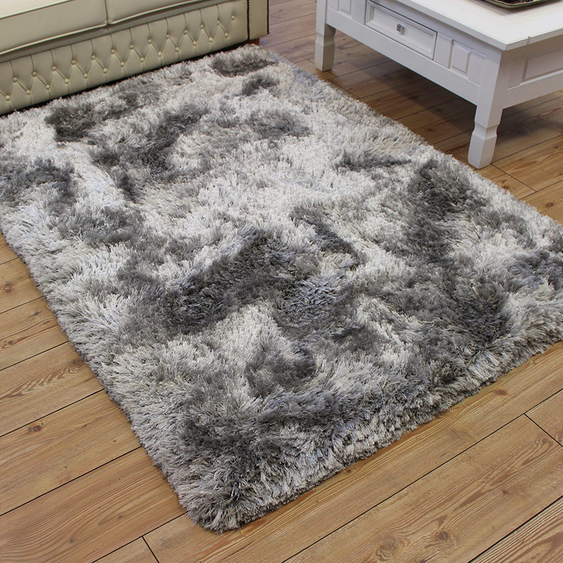Ultra Thick Plush Shaggy Rug Silver