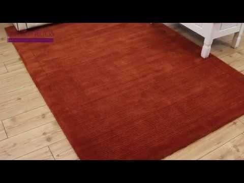 Terracotta SM Large wool plain rug