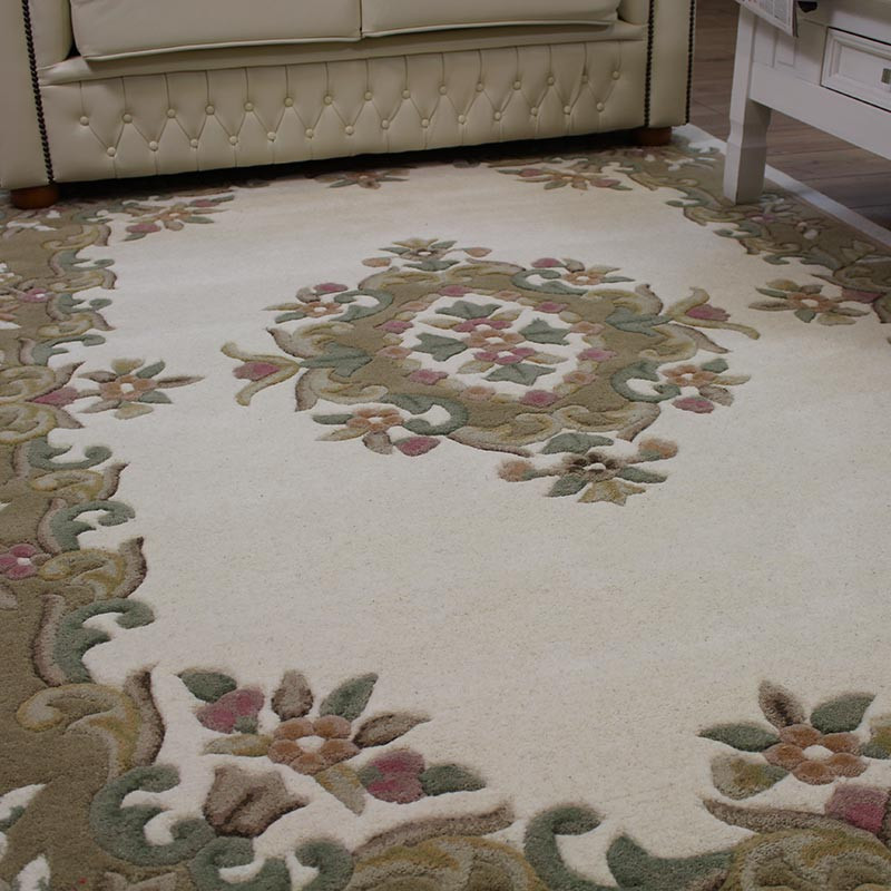 Royal Aubusson cream beige rug