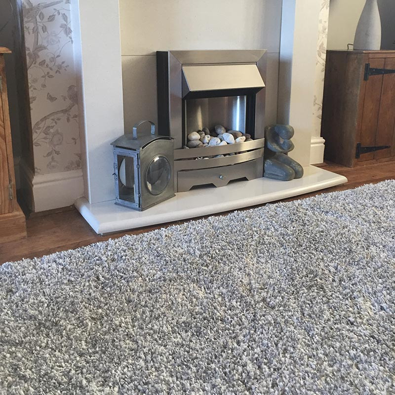Twilight White Silver Rug