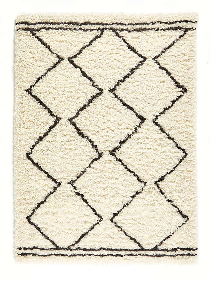 Origins Berber Natural Moroccan Shaggy Rug 120x170cm