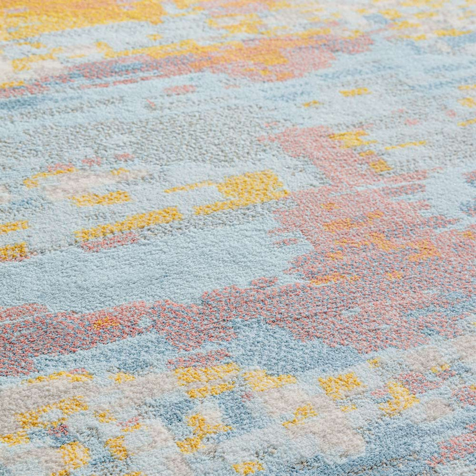 City Abstract Rug Golden Sky Blue AK990 160x230cm