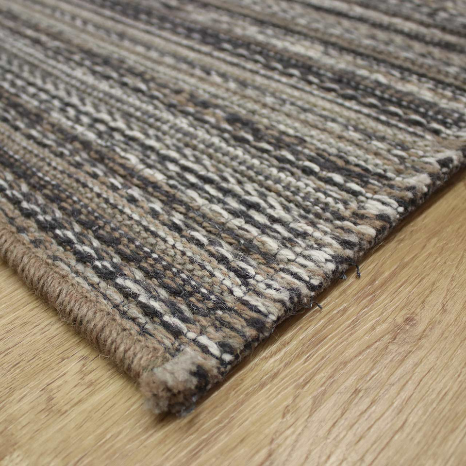 Goa Flatweave Grey Wool Rug 2002