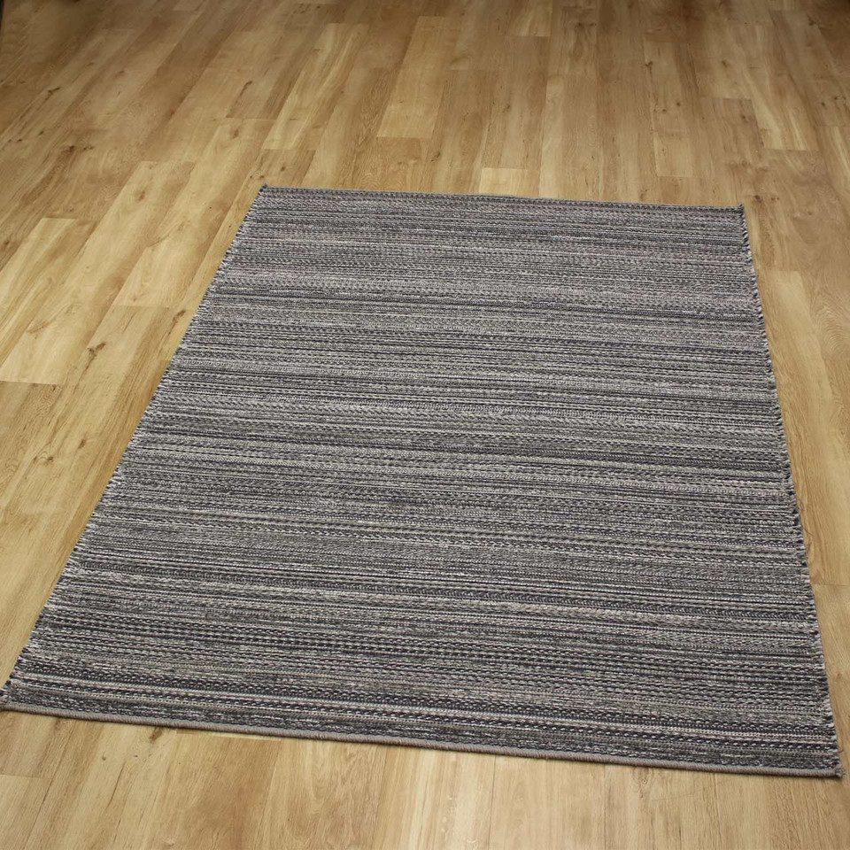 Goa Flatweave Charcoal Wool Rug