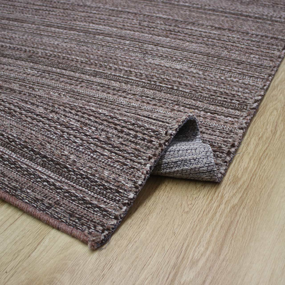 Goa Flatweave Brown Wool Rug