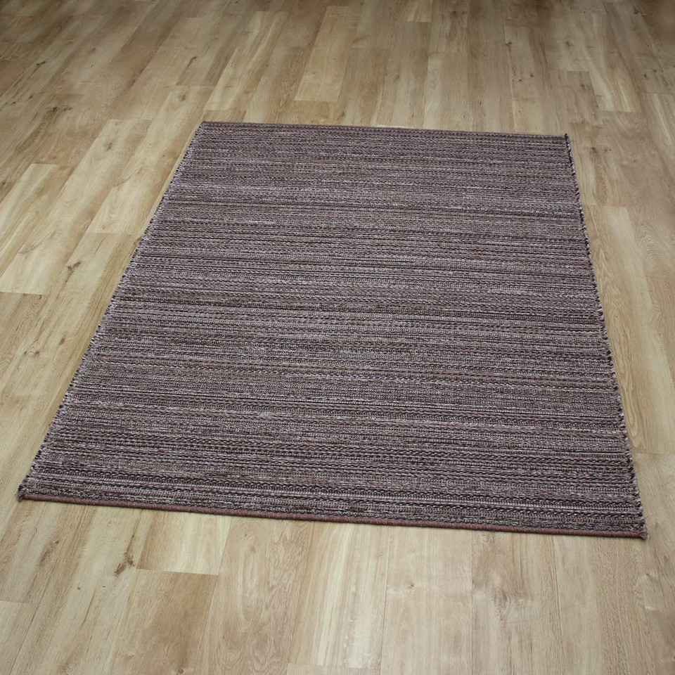 Goa Flatweave Brown Wool Rug