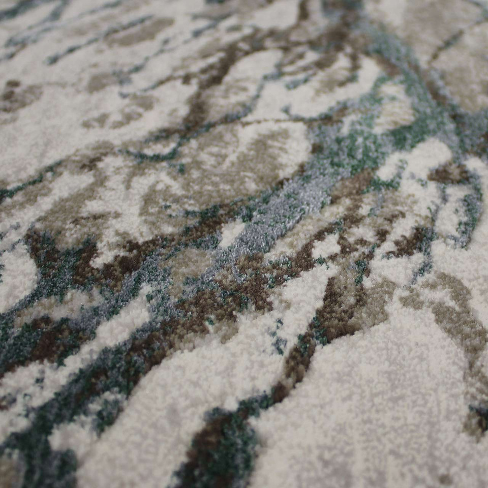 Quartz Cloud Metallic Aqua Rug