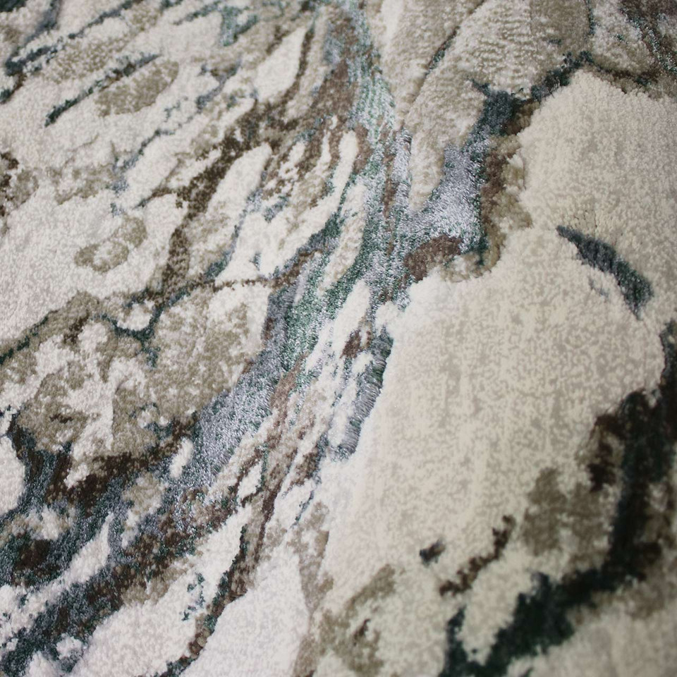 Quartz Dust Metallic Green Rug
