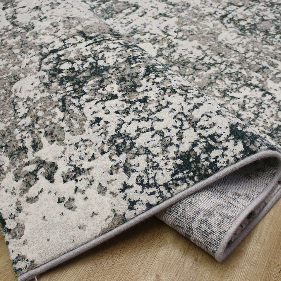Quartz Dust Metallic Green Rug