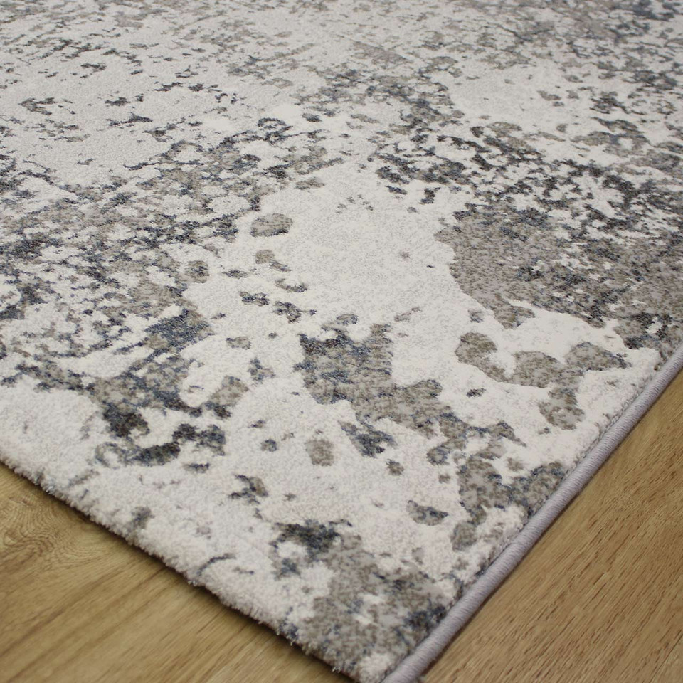 Quartz Dust Metallic Silver Rug