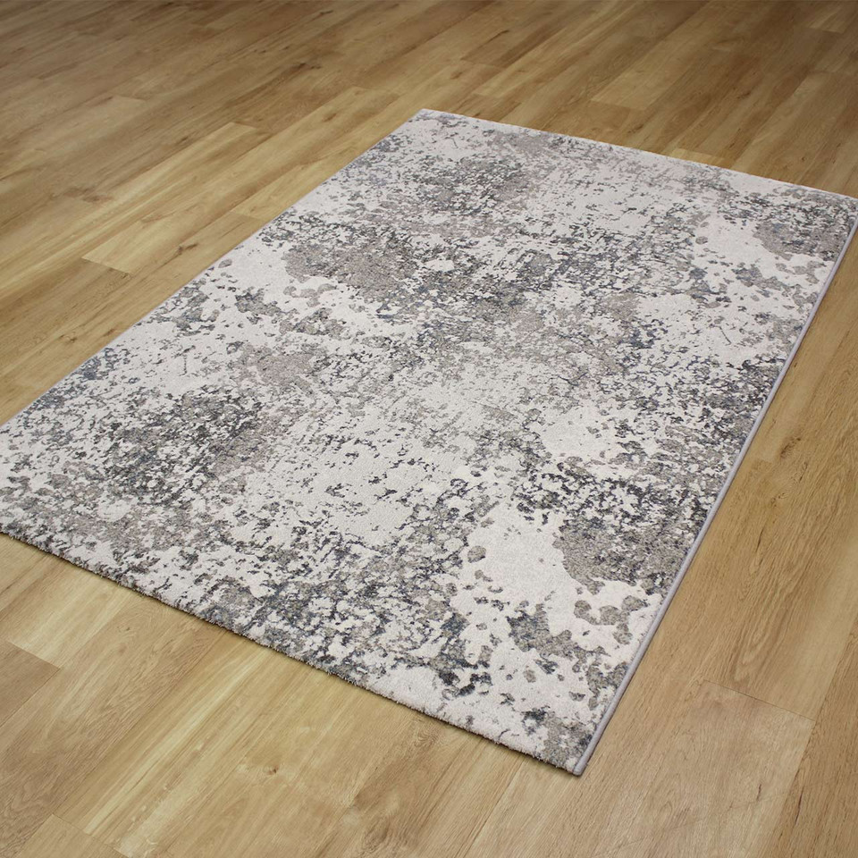 Quartz Dust Metallic Silver Rug