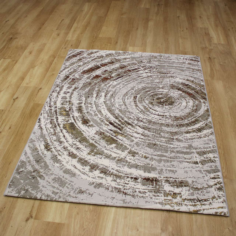Quartz Gold Rust Annual Rings Rug