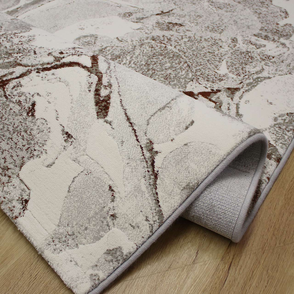 Quartz Marble Metallic Rust Rug