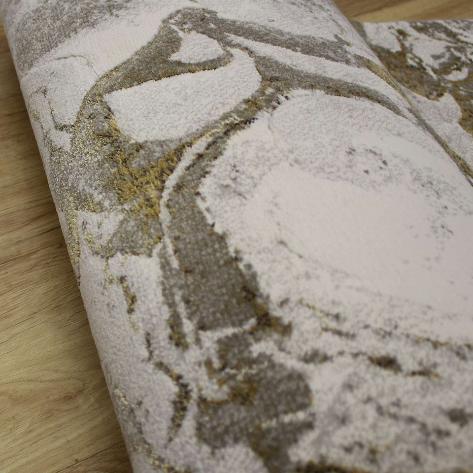Quartz Marble Metallic Gold Rug