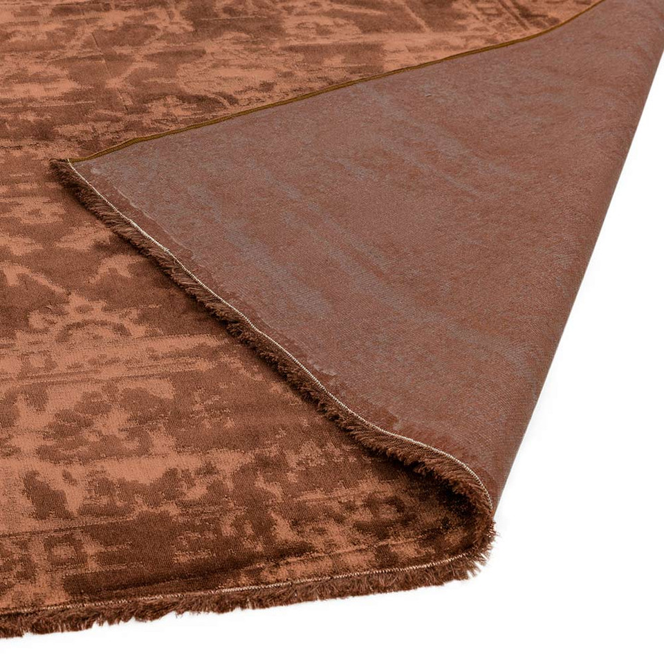 Zehraya ZE05 Rust Abstract Classic Plain Rug 120x180
