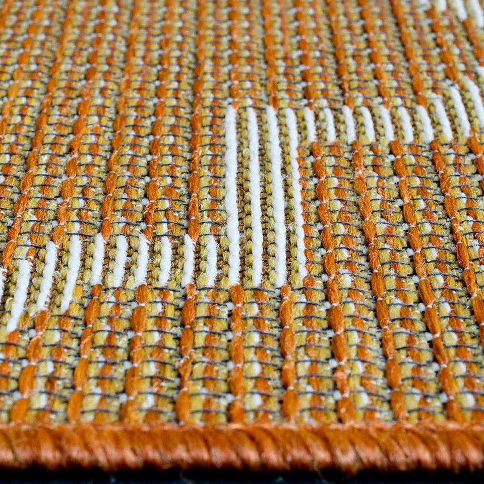 Indoor Outdoor Rug Orange Newquay 120x170cm