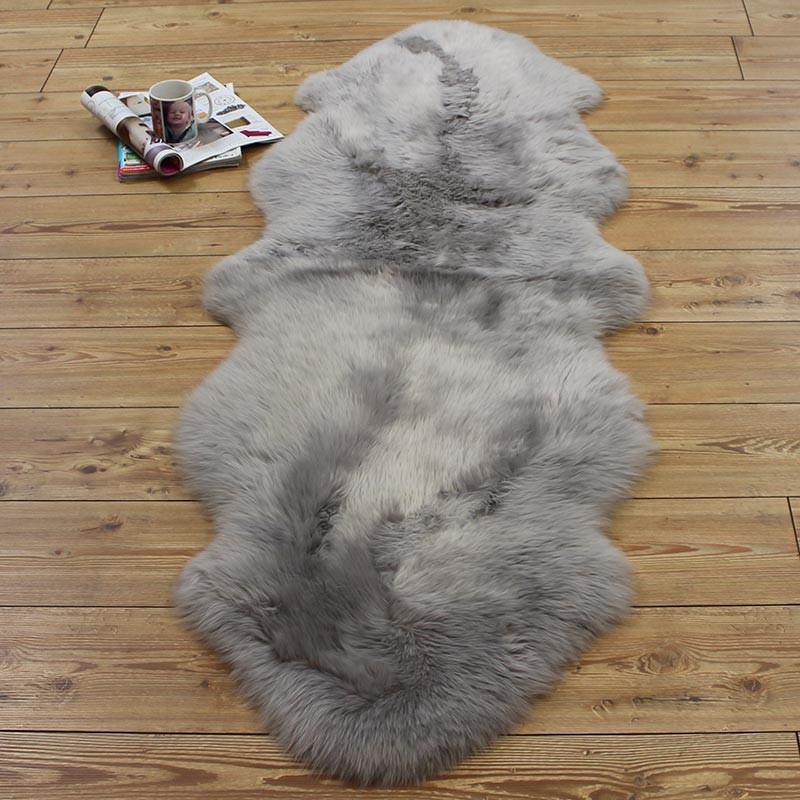 Woolmark Quad Sheepskin Silver 120x180cm