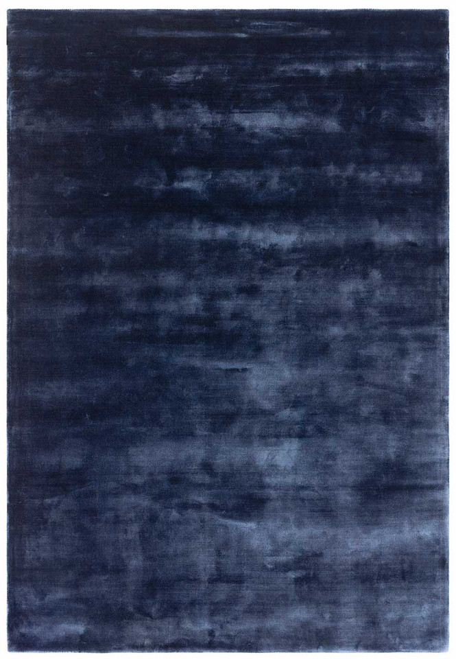 Katherine Carnaby Chrome Rug Plain Ink Blue