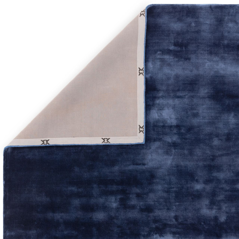 Katherine Carnaby Chrome Rug Plain Ink Blue