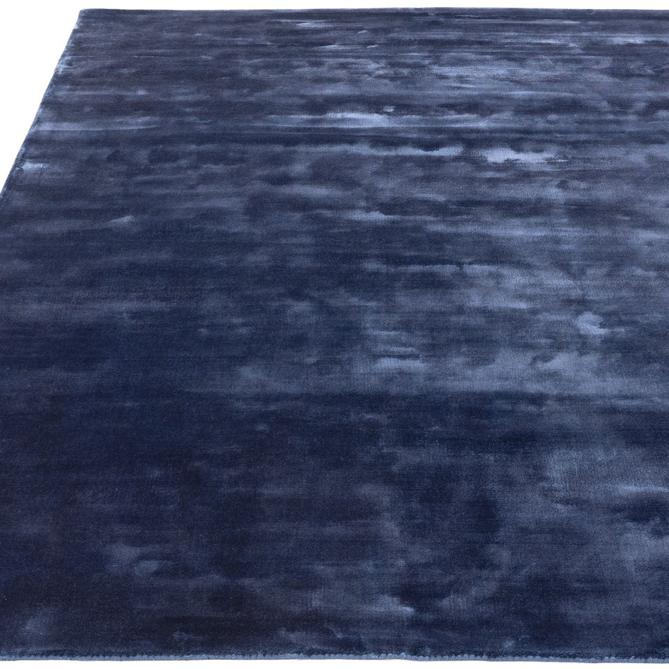 Katherine Carnaby Chrome Rug Plain Ink Blue
