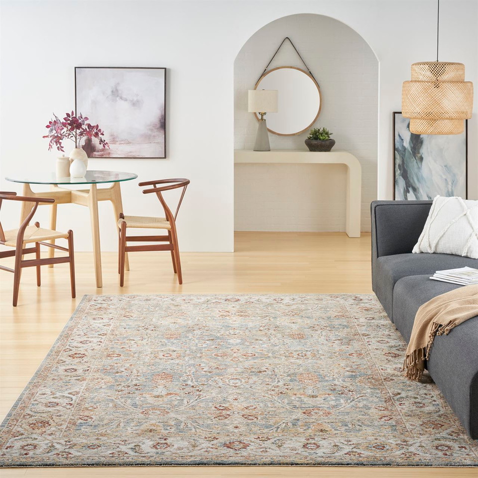 Sahar Distressed Vintage Blue Rug SHR03