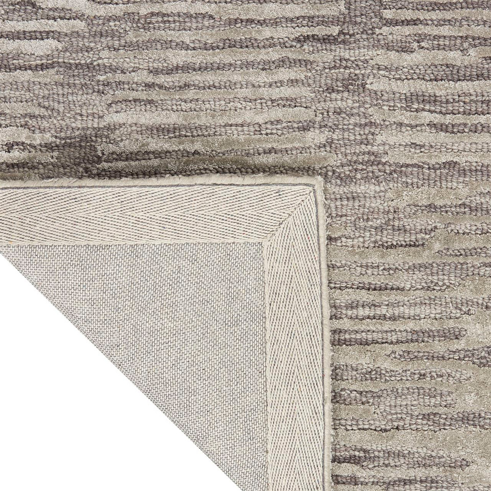 Calvin Klein Linear Stylish Grey Rug