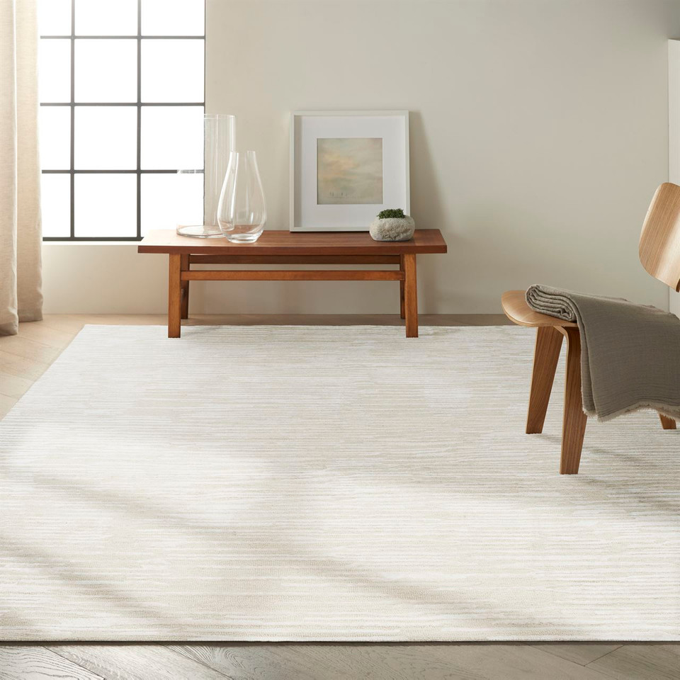 Calvin Klein Linear Stylish Ivory Rug