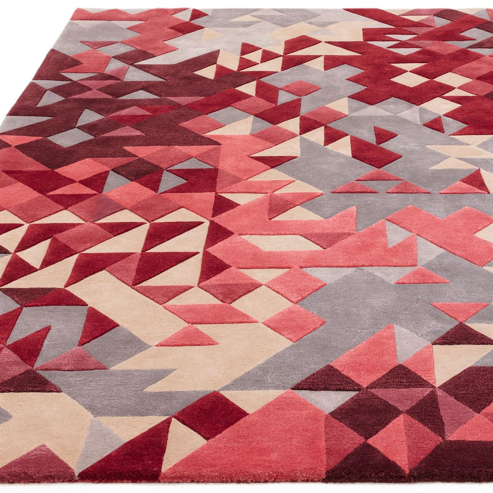 Enigma Wool Rug Red Multi Geometric