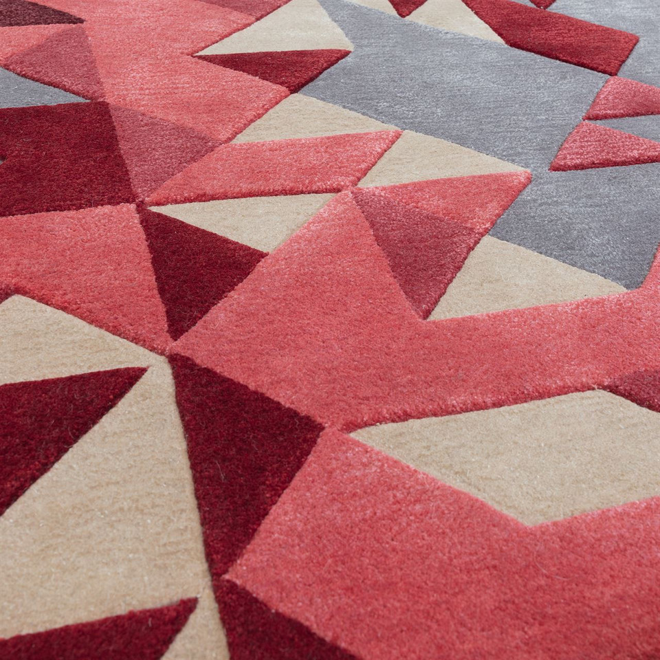 Enigma Wool Rug Red Multi Geometric