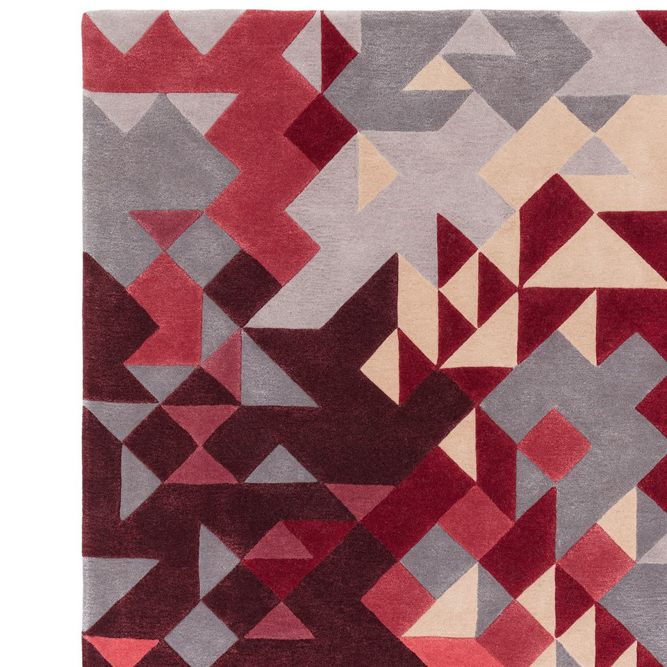 Enigma Wool Rug Red Multi Geometric