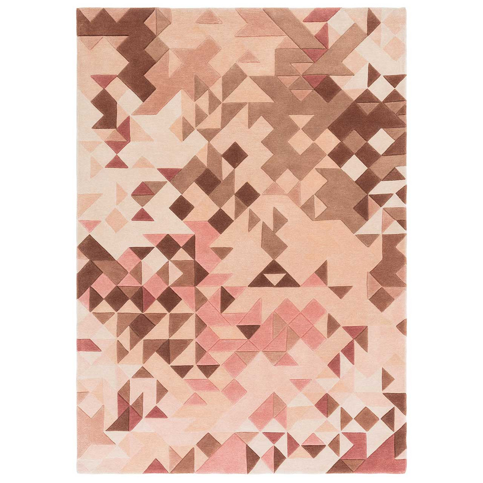 Enigma Wool Rug Rose Multi Geometric