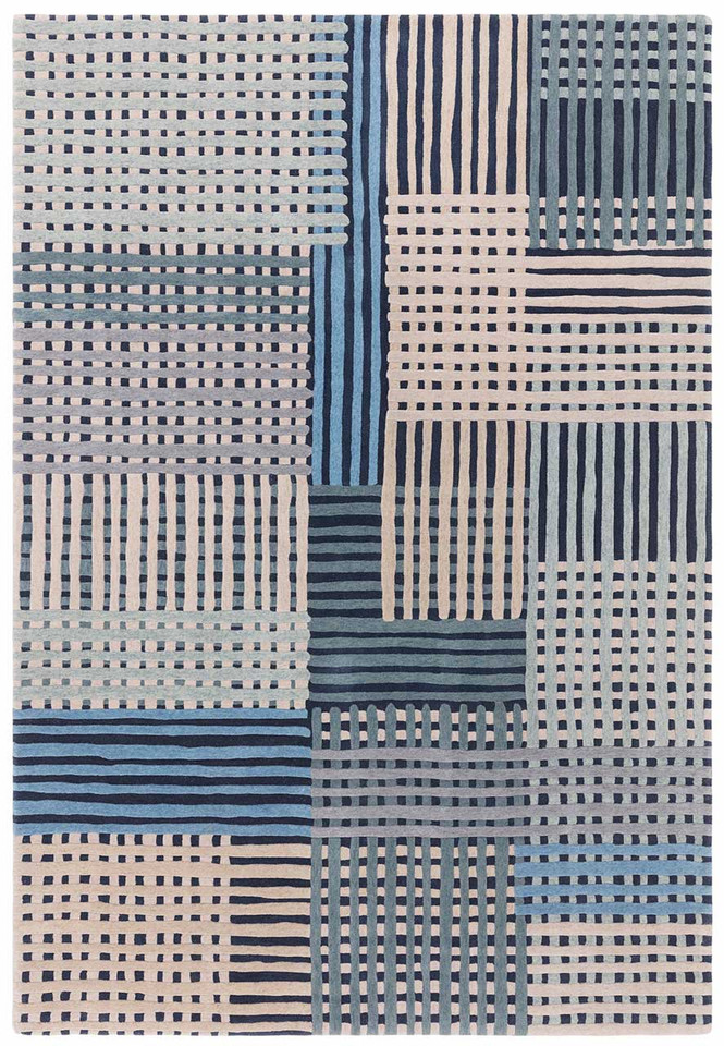 Aspect Wool Rug Modern Blue Multi