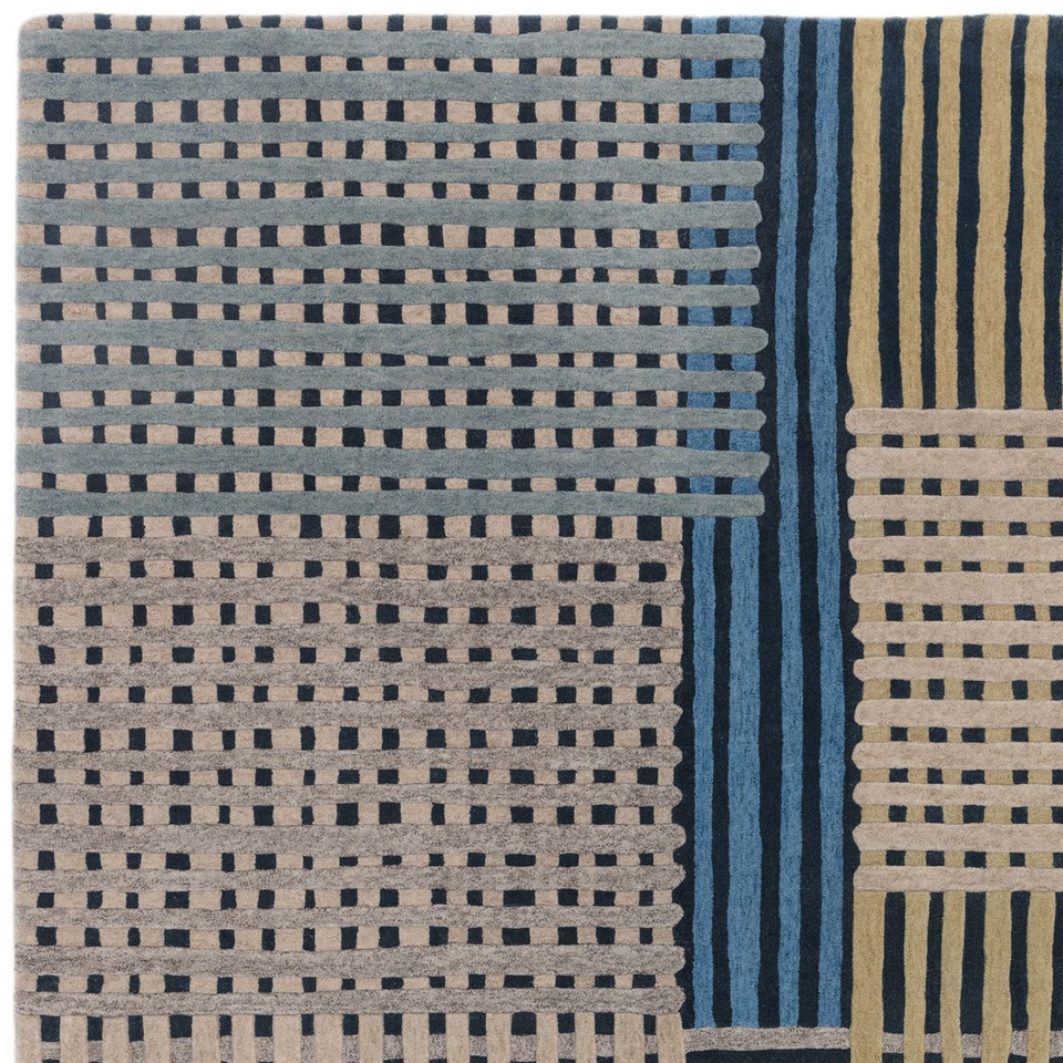 Aspect Wool Rug Modern Blue Multi