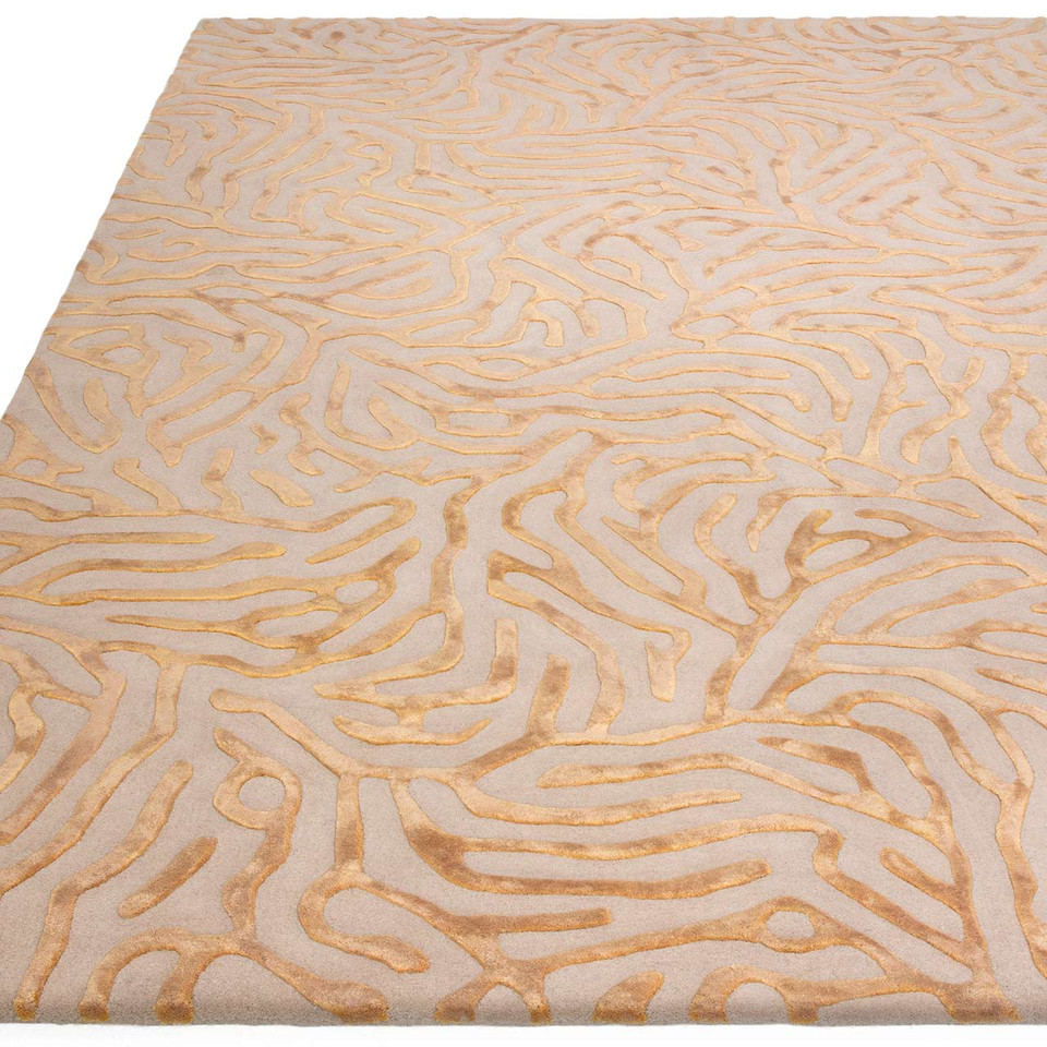 Katherine Carnaby Coral Gold Wool Rug