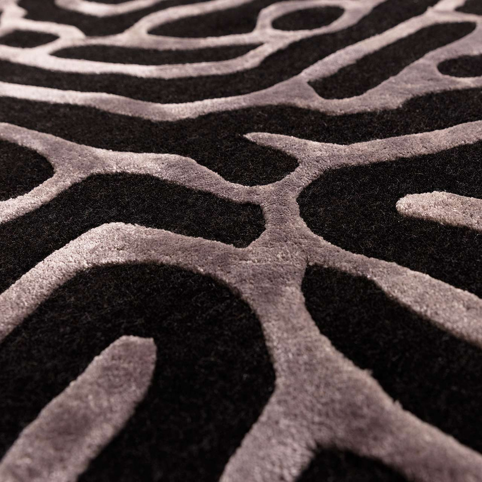 Katherine Carnaby Coral Gunmetal Wool Rug