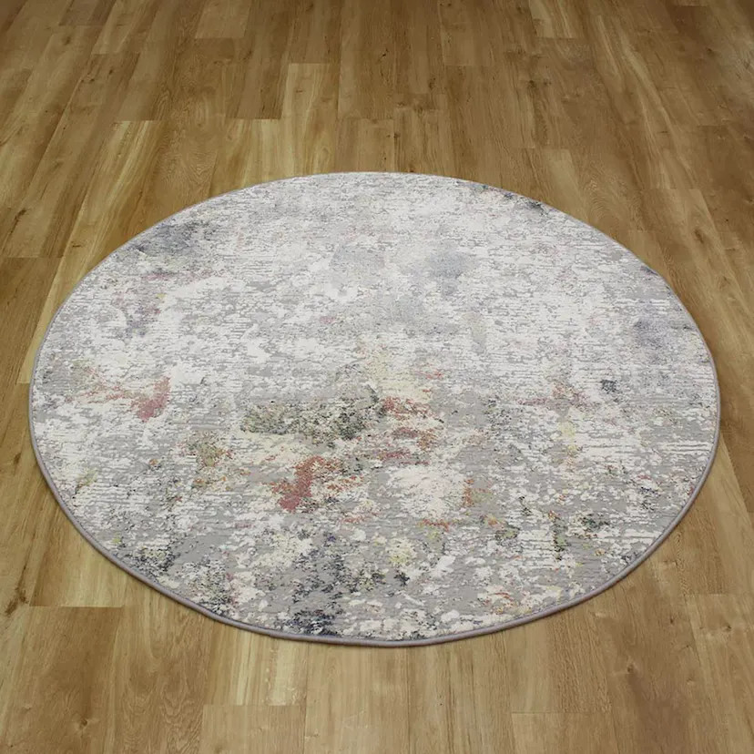 Canyon Rug Grey Cream Green Pink