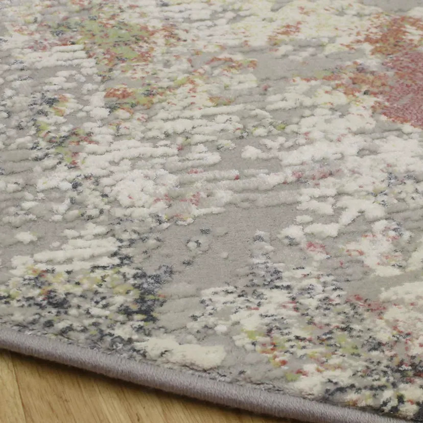 Canyon Rug Grey Cream Green Pink