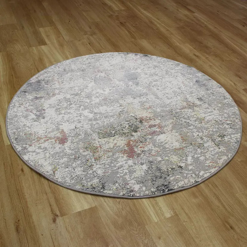 Canyon Rug Grey Cream Green Pink