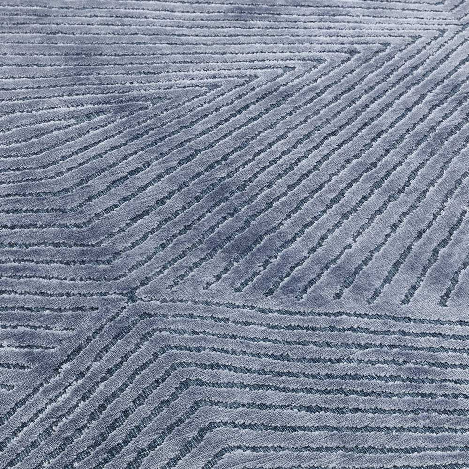 Clarke & Clarke Blaize Blue Twilight Rug