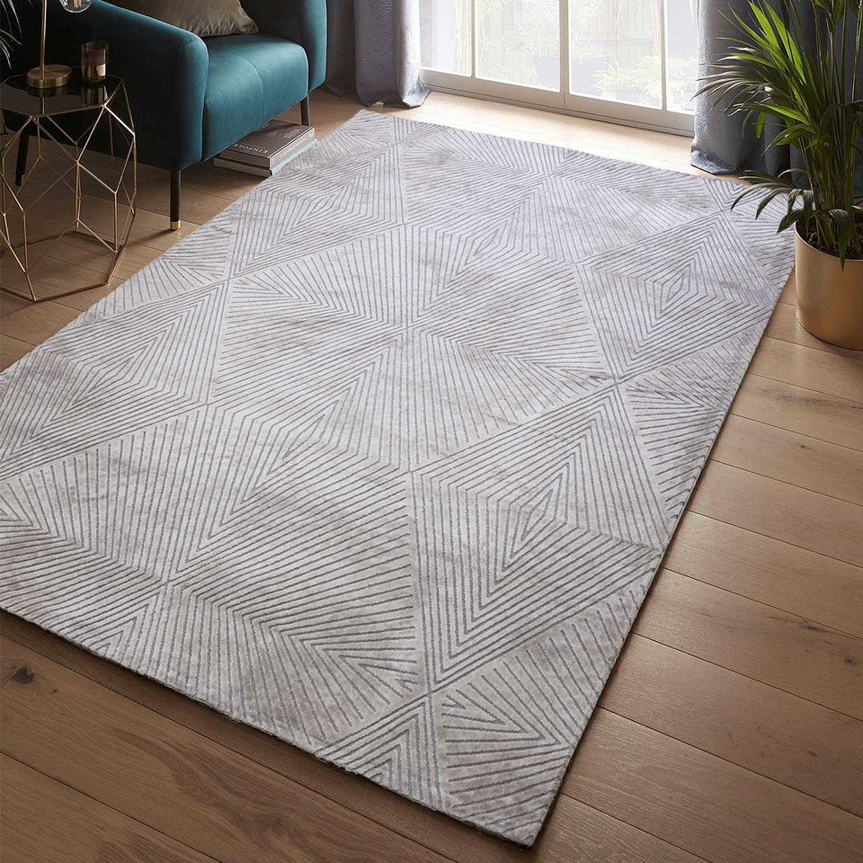 Clarke & Clarke Blaize Silver Rug