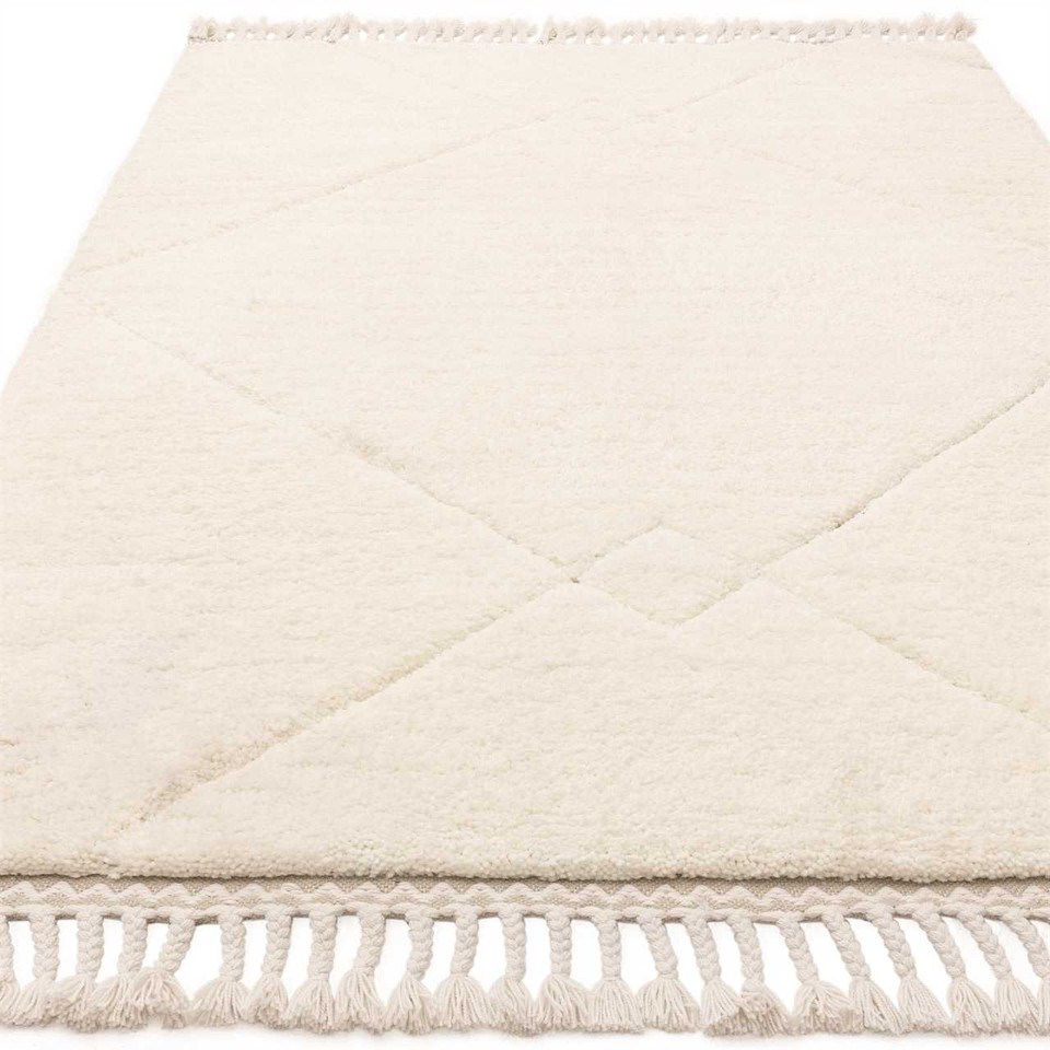 Fes FE03 Moroccan Style Plain Fringed Rug