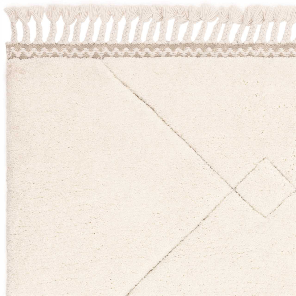 Fes FE03 Moroccan Style Plain Fringed Rug