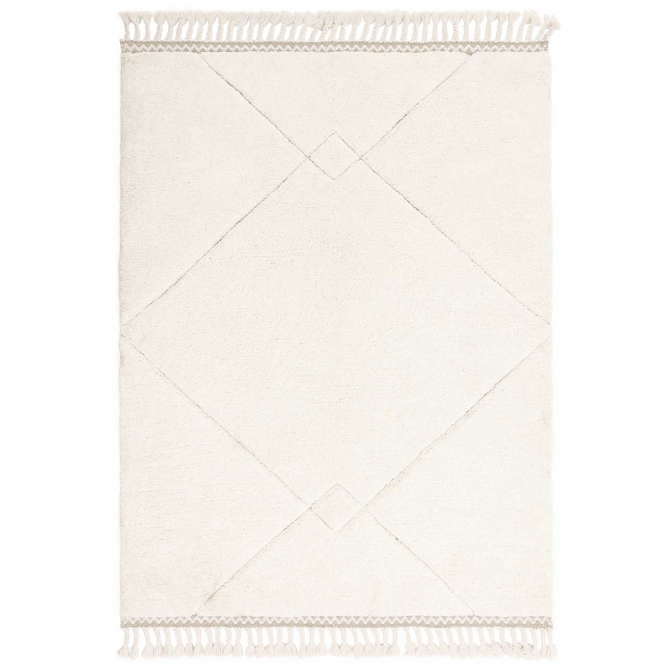 Fes FE03 Moroccan Style Plain Fringed Rug